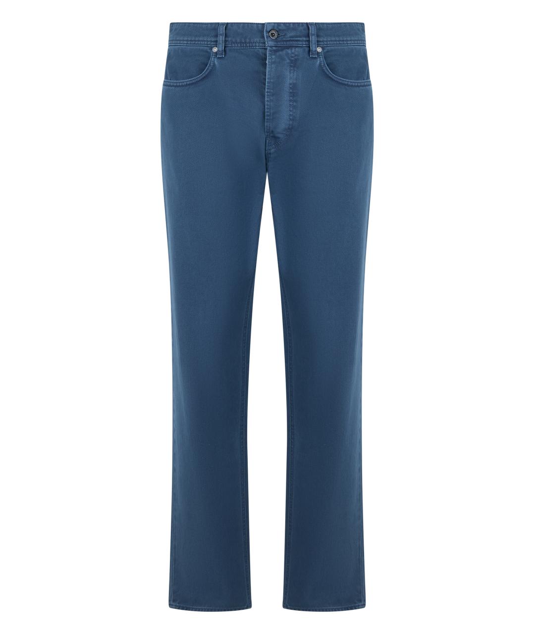 STONE ISLAND Синие хлопковые прямые джинсы, фото 1