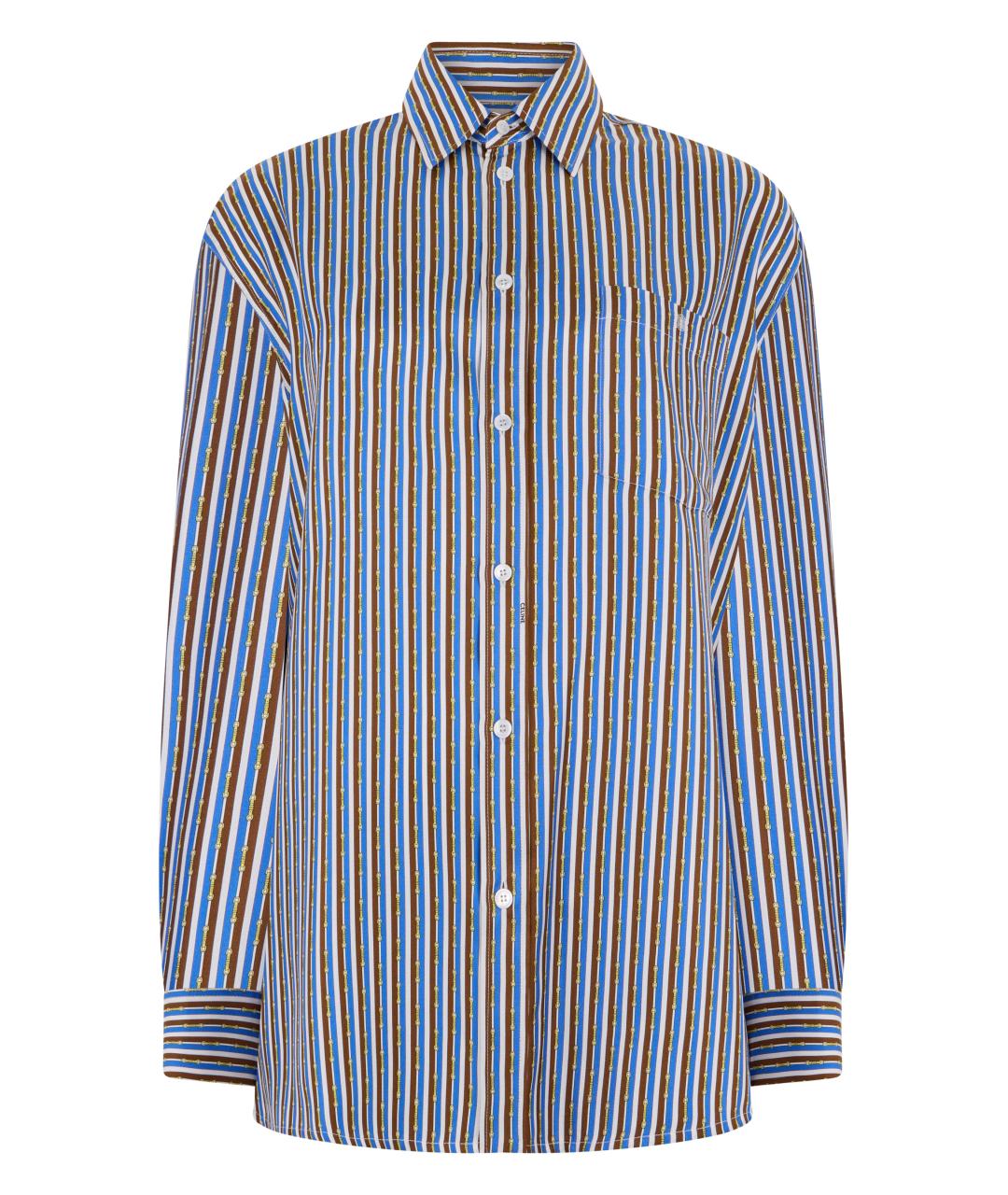 CELINE Мульти шелковая рубашка, фото 1