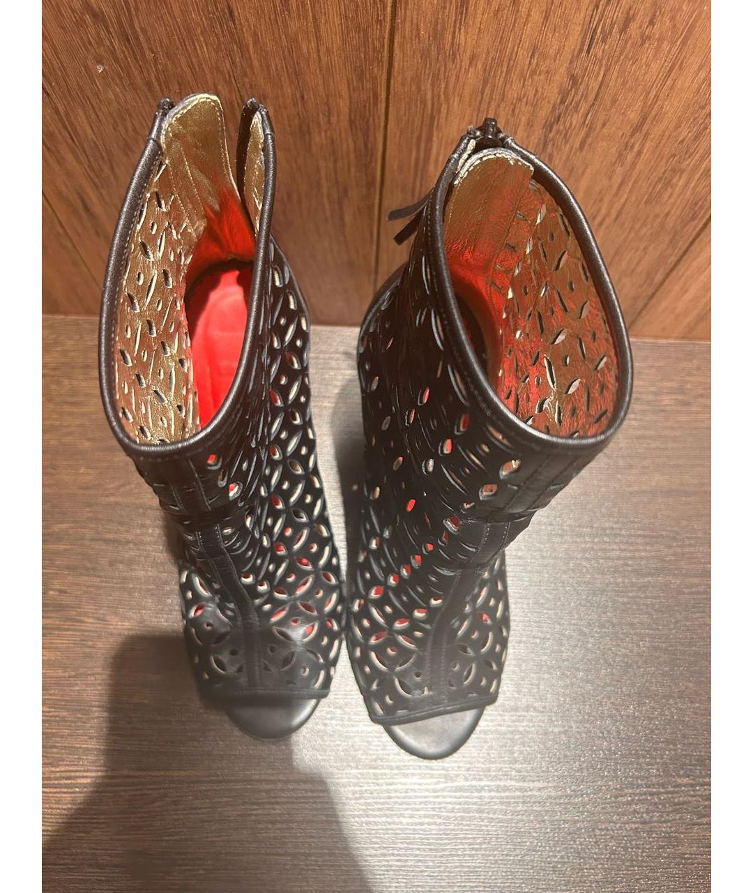 CAROLINA HERRERA Черные кожаные ботильоны, фото 2