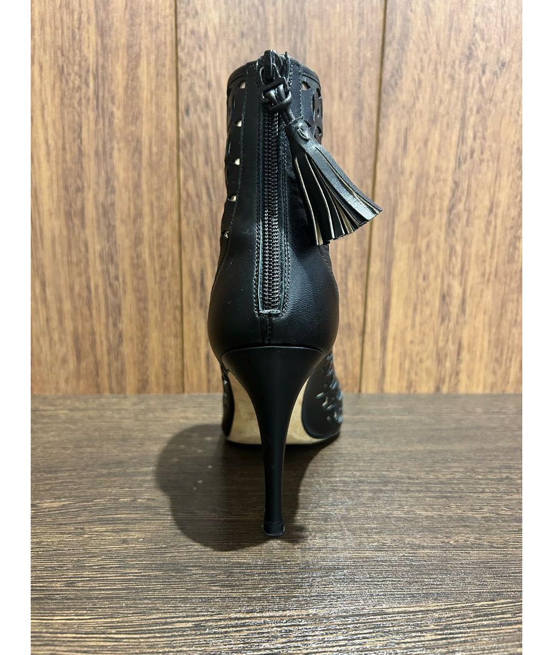 CAROLINA HERRERA Черные кожаные ботильоны, фото 4