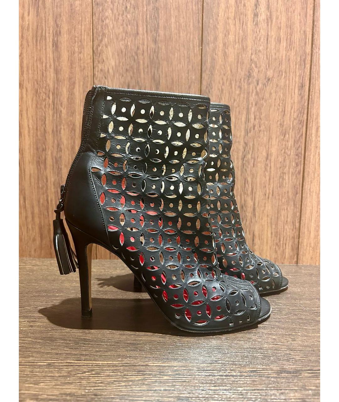 CAROLINA HERRERA Черные кожаные ботильоны, фото 9
