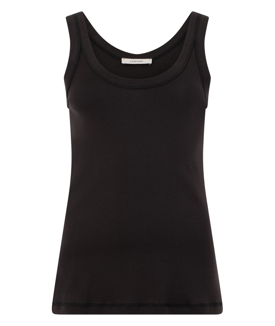 LEMAIRE Черная хлопковая майка, фото 1