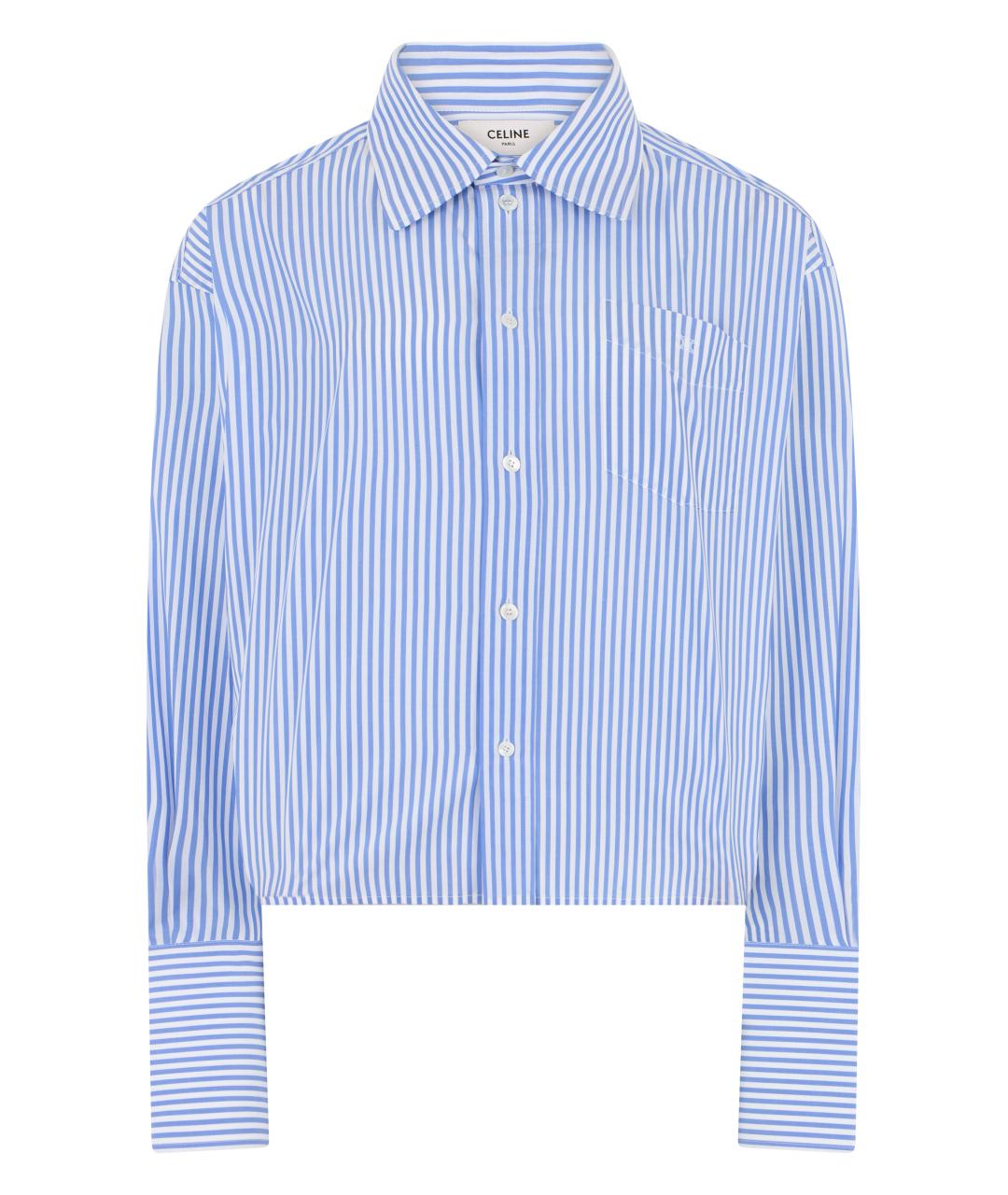 CELINE Голубая хлопковая рубашка, фото 1