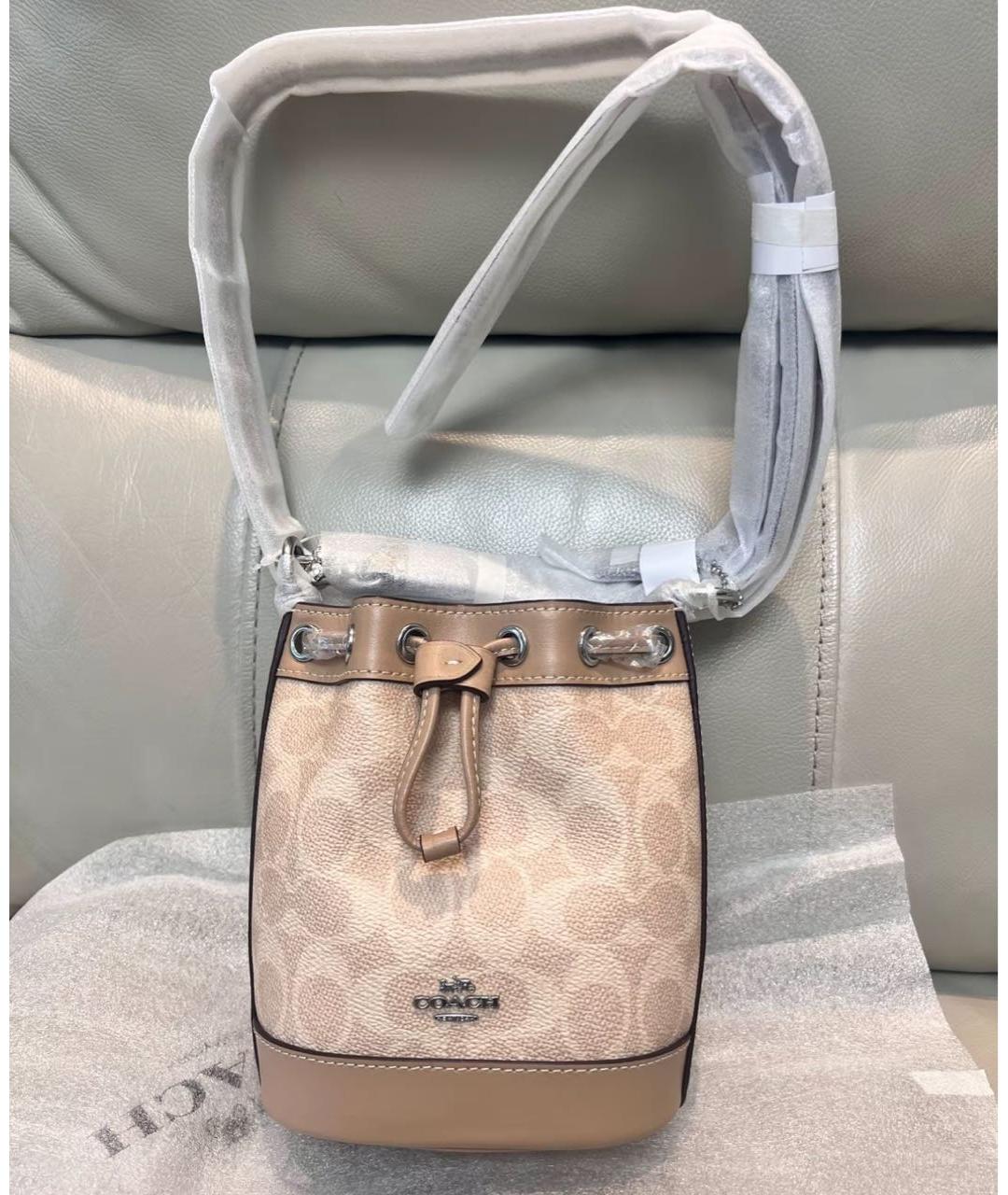 COACH Бежевая сумка через плечо, фото 5