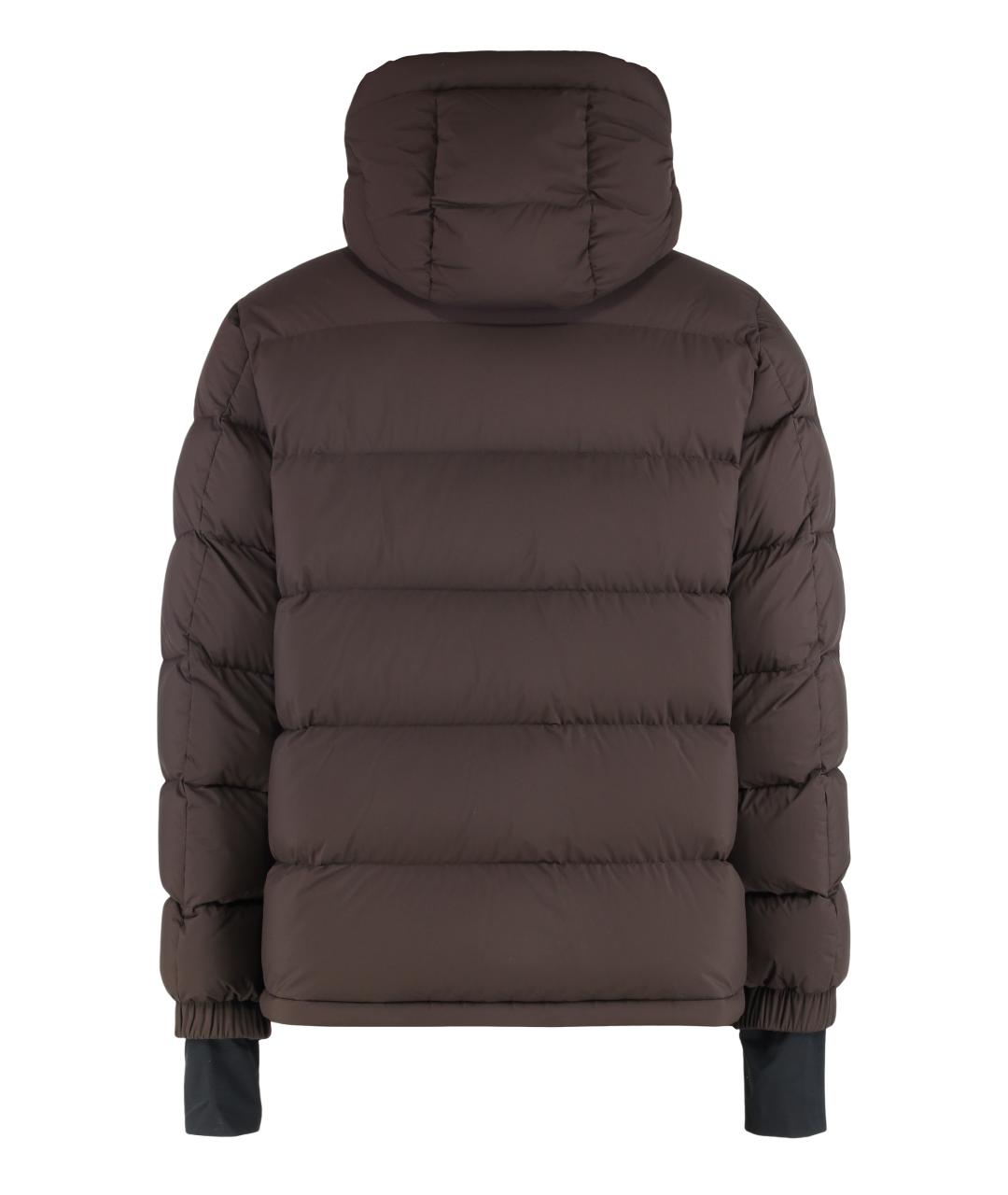 MONCLER GRENOBLE Коричневая полиэстеровая куртка, фото 2