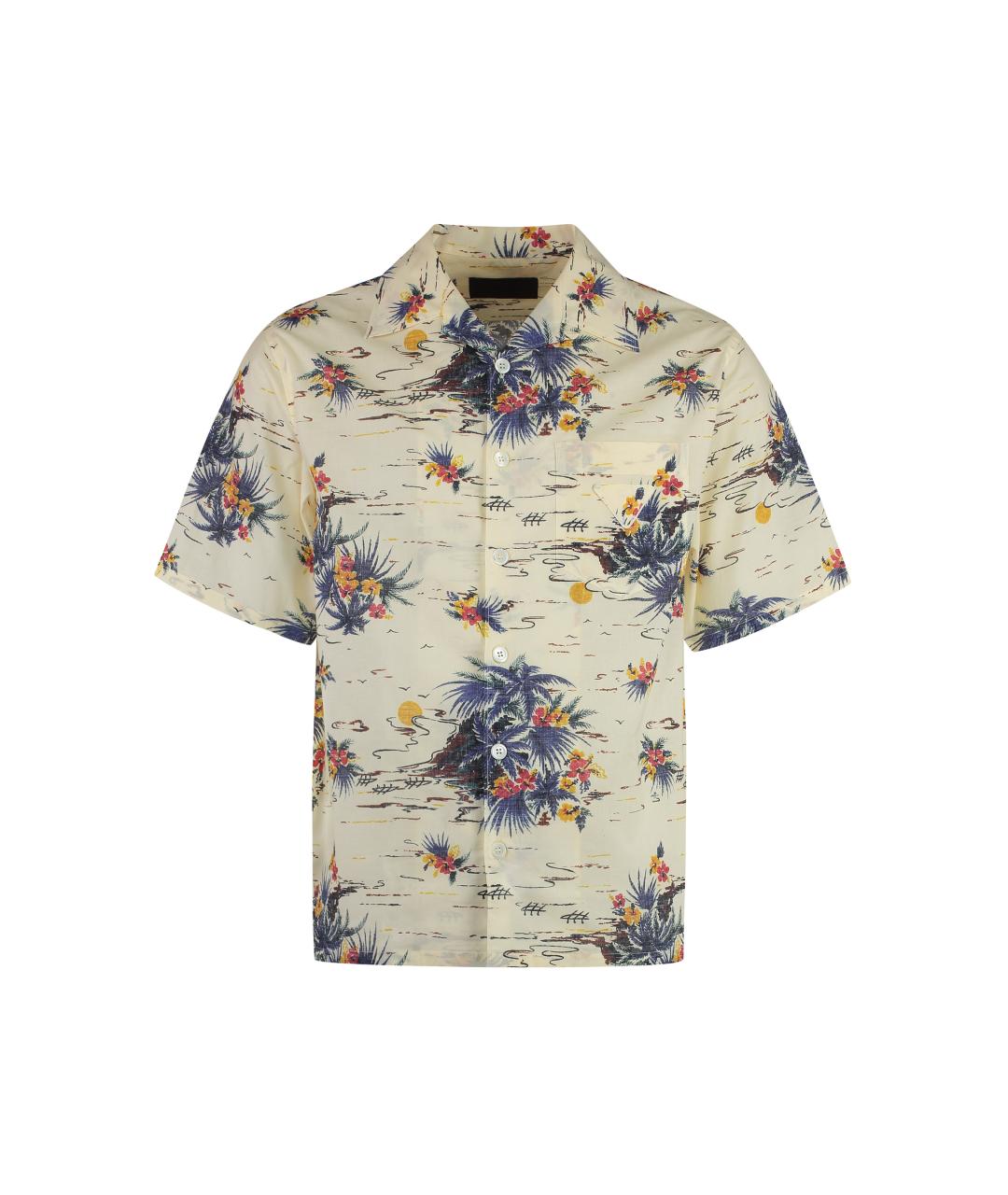 PRADA Бежевая хлопковая кэжуал рубашка, фото 1