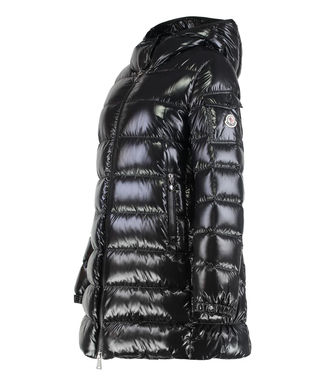 MONCLER Черный полиамидовый пуховик, фото 3