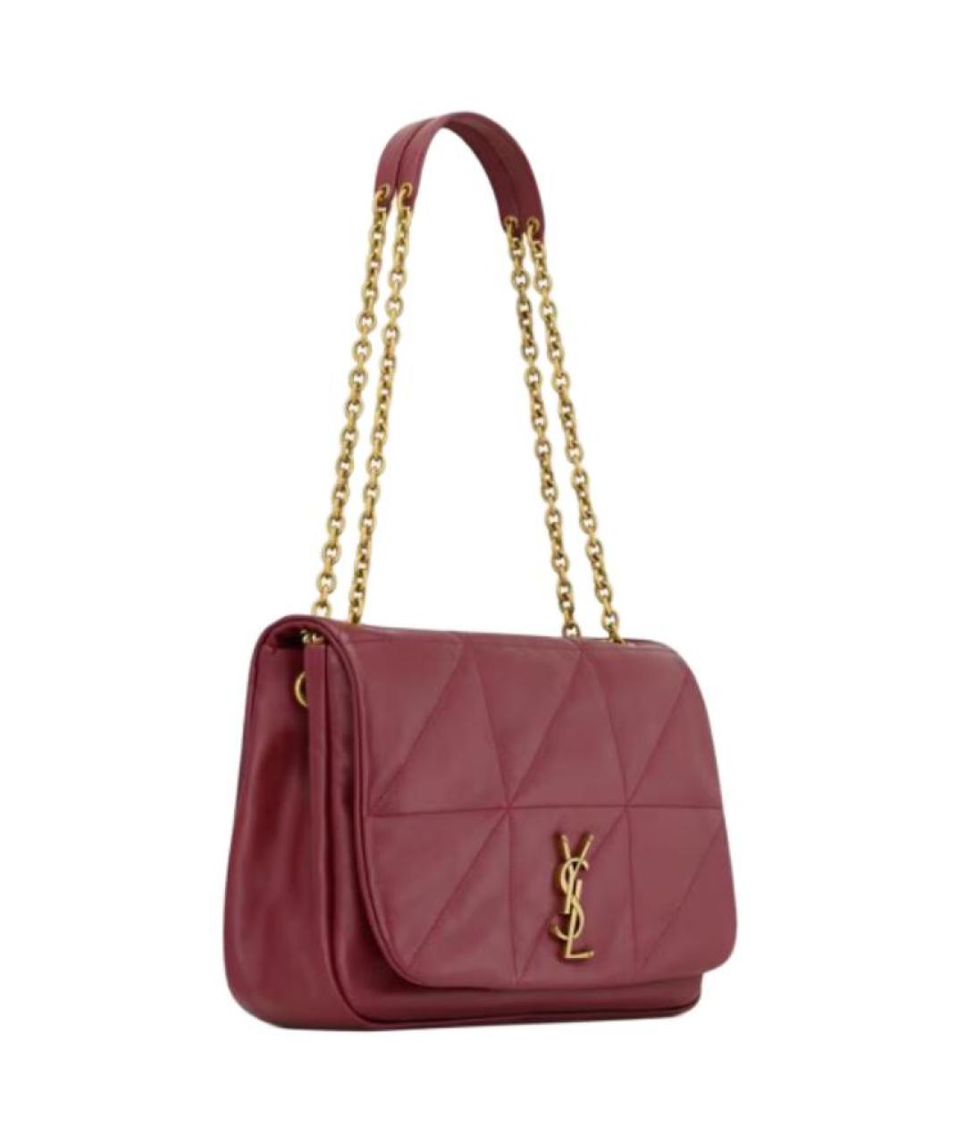 SAINT LAURENT Красная кожаная сумка через плечо, фото 2