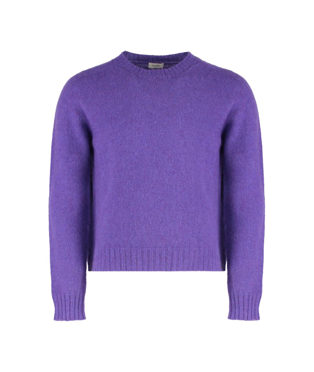 CELINE Фиолетовый шерстяной джемпер / свитер, фото 1