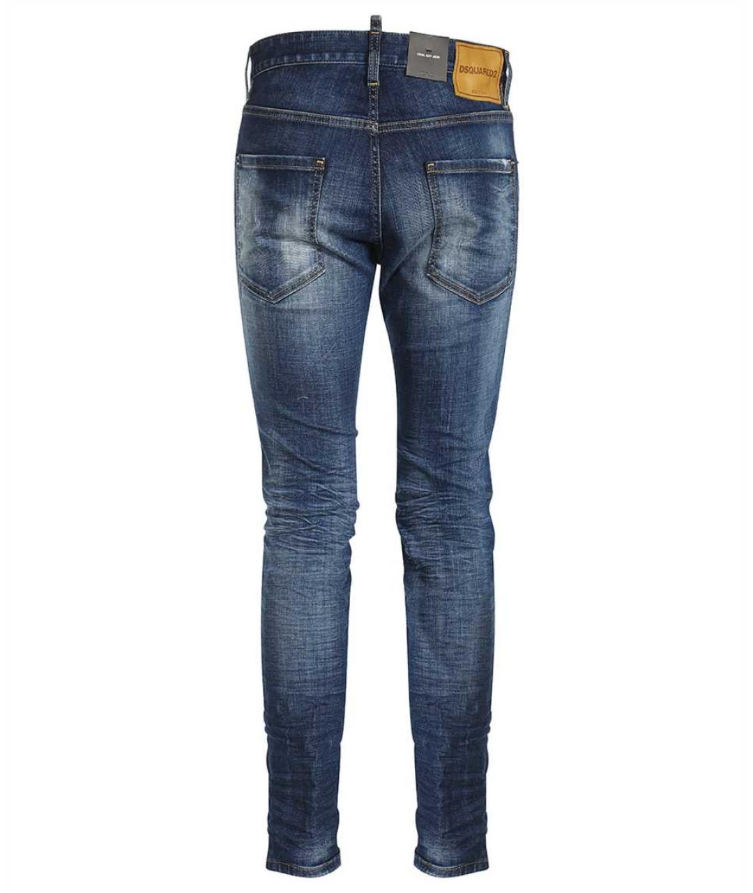 DSQUARED2 Синие хлопковые джинсы скинни, фото 2