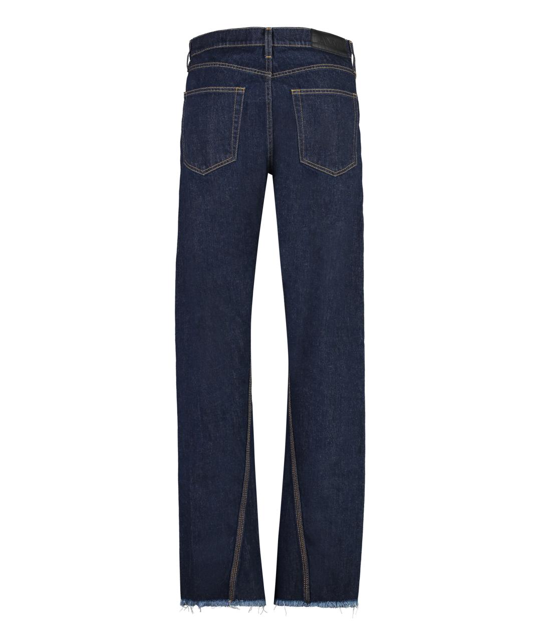LANVIN Синие хлопковые прямые джинсы, фото 2