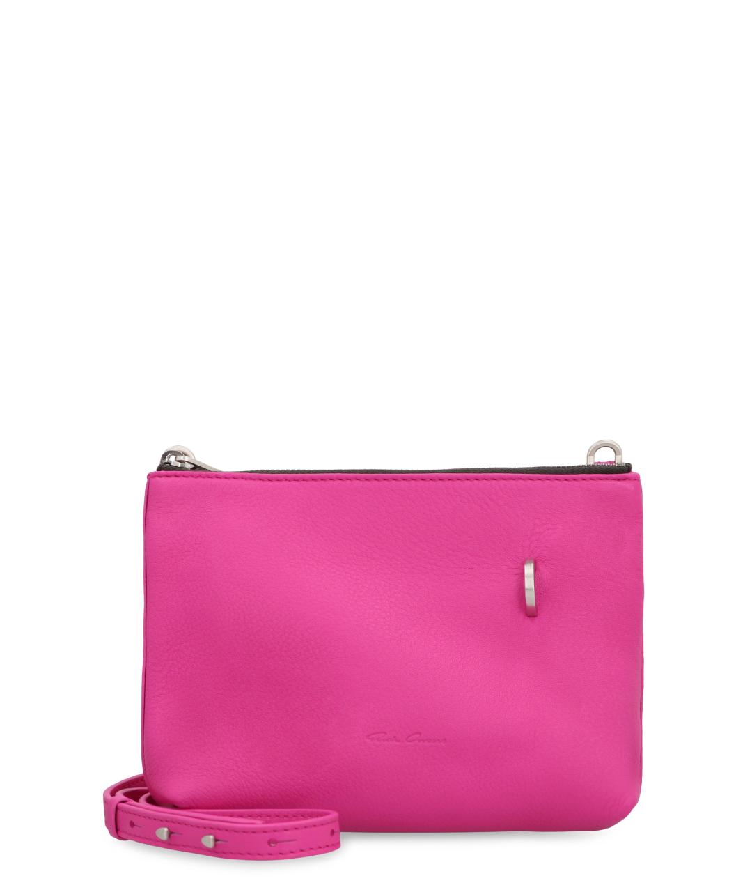 RICK OWENS Фуксия кожаная сумка на плечо, фото 1