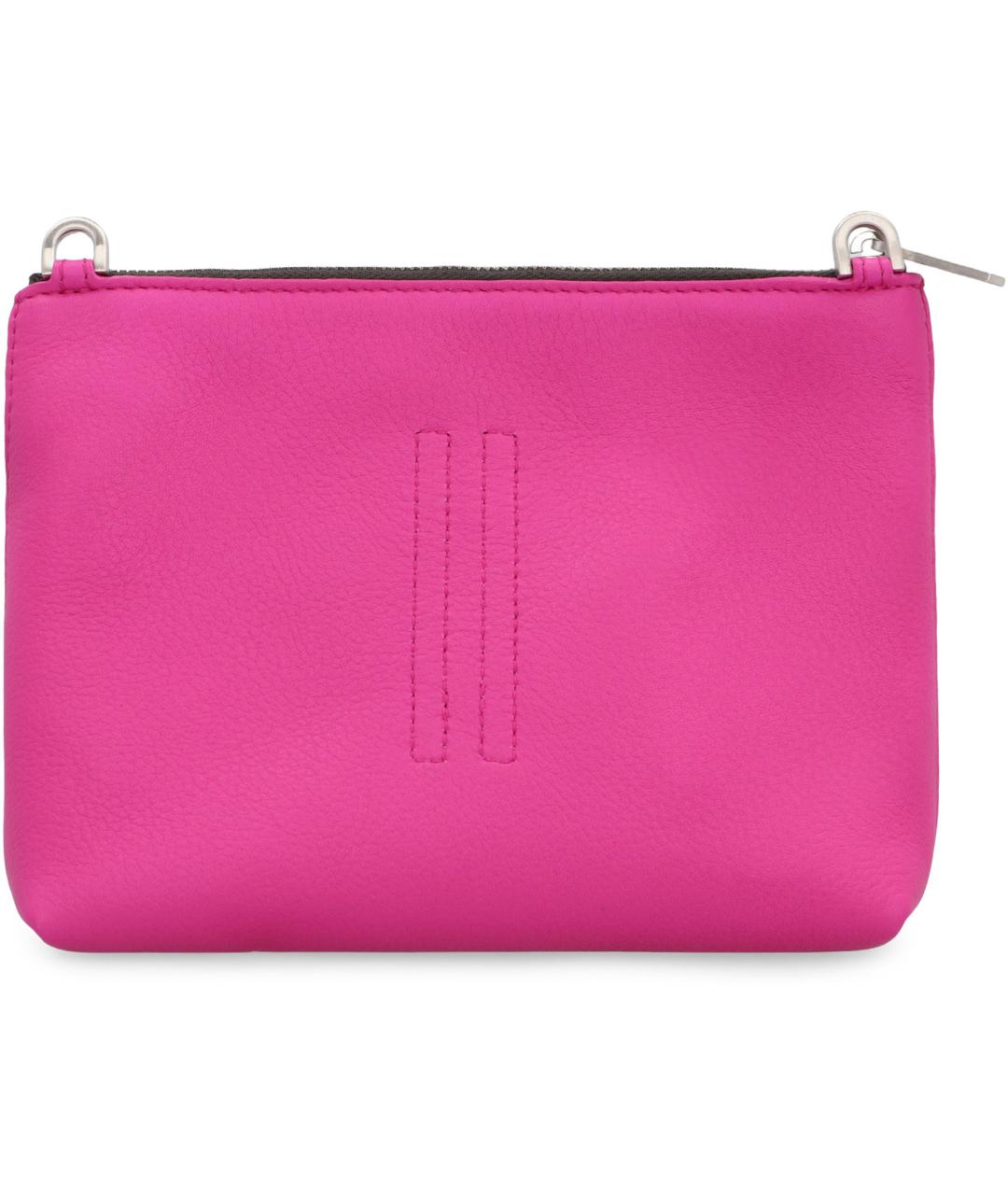 RICK OWENS Фуксия кожаная сумка на плечо, фото 4