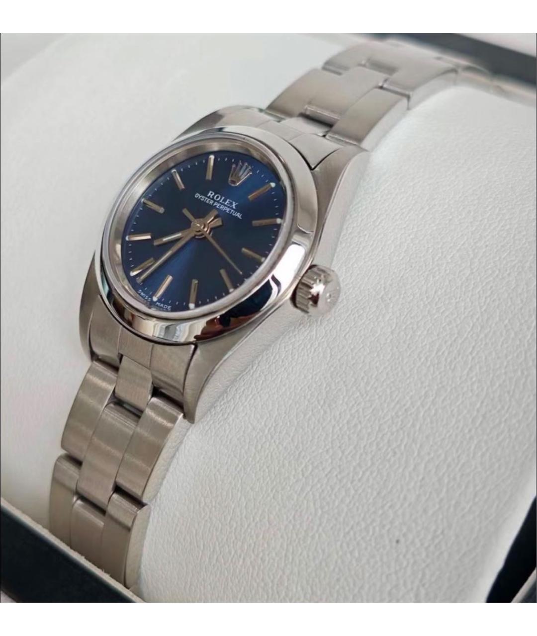 ROLEX Темно-синие металлические часы, фото 3