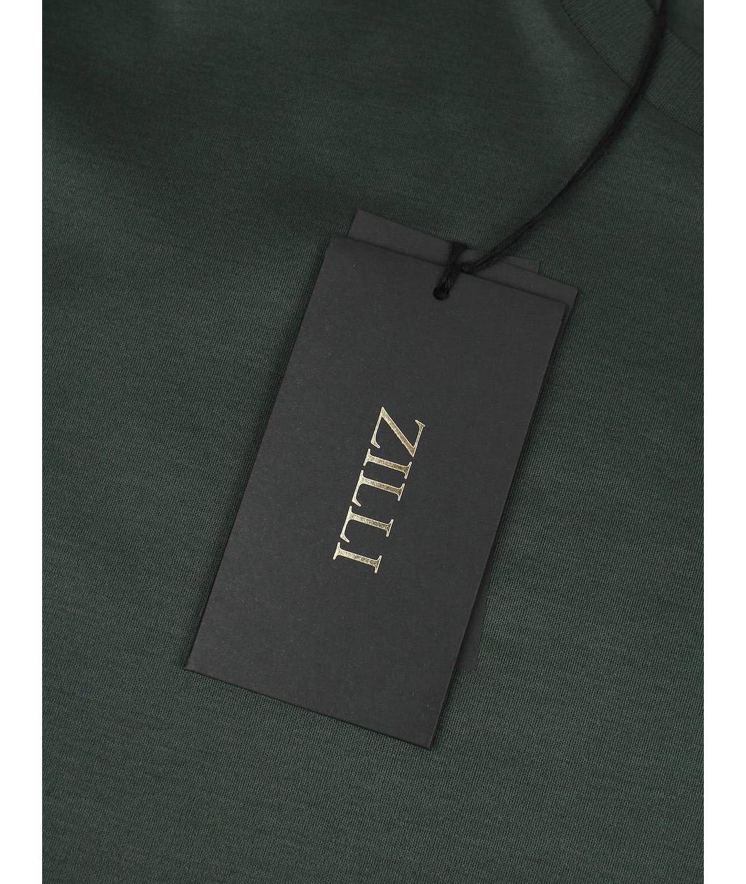 ZILLI Зеленая хлопковая футболка, фото 5