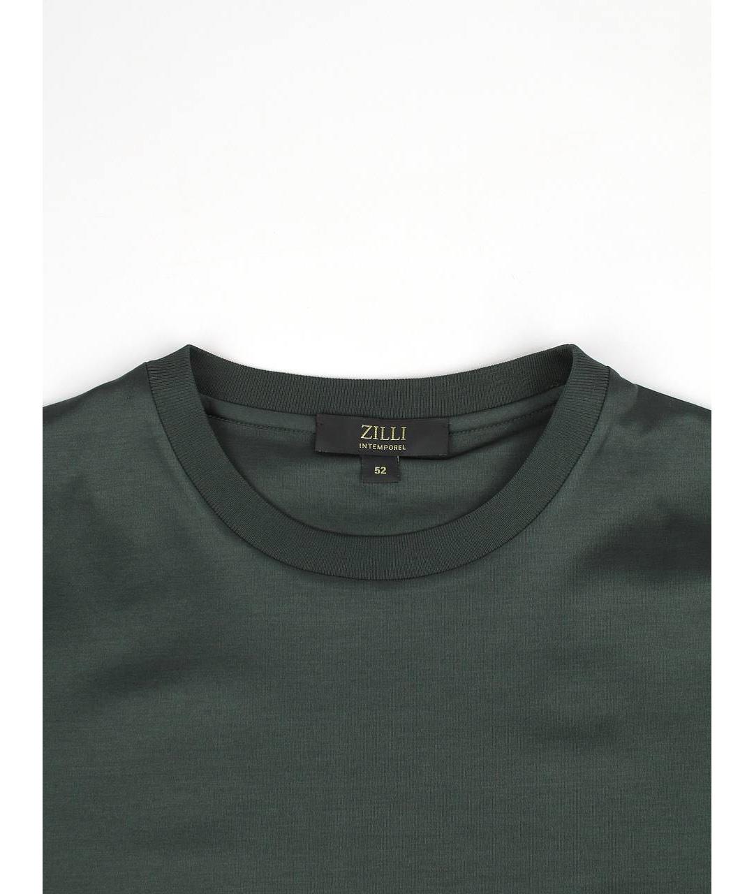 ZILLI Зеленая хлопковая футболка, фото 4