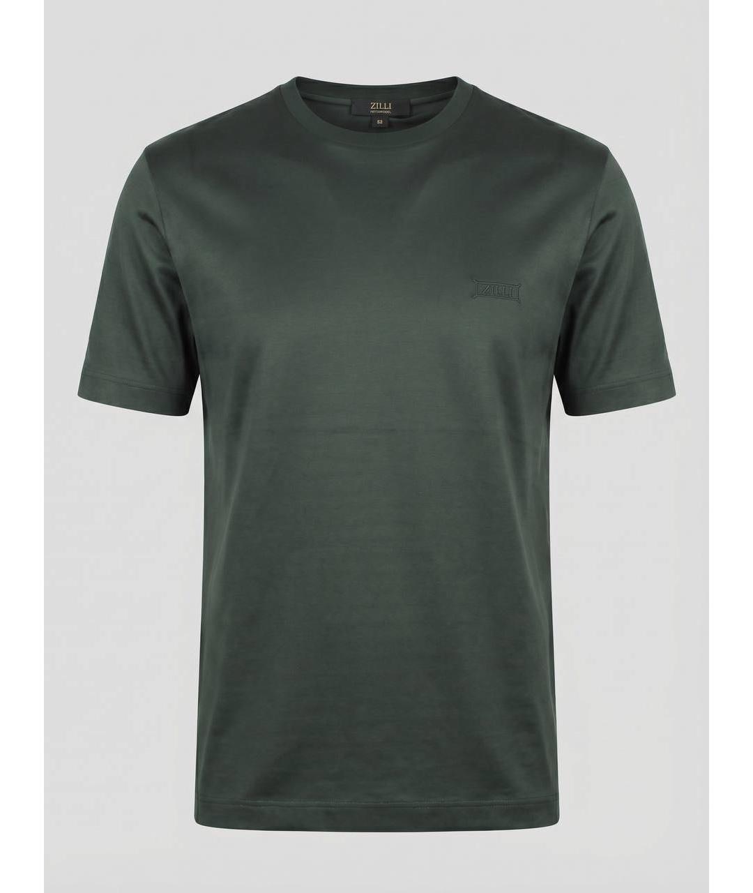 ZILLI Зеленая хлопковая футболка, фото 9