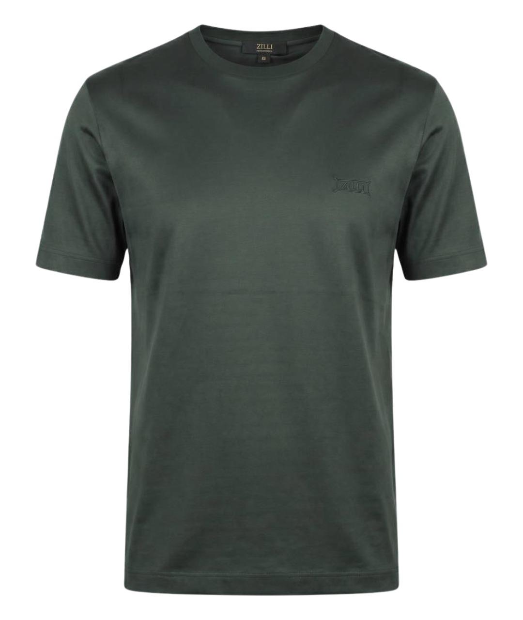 ZILLI Зеленая хлопковая футболка, фото 1