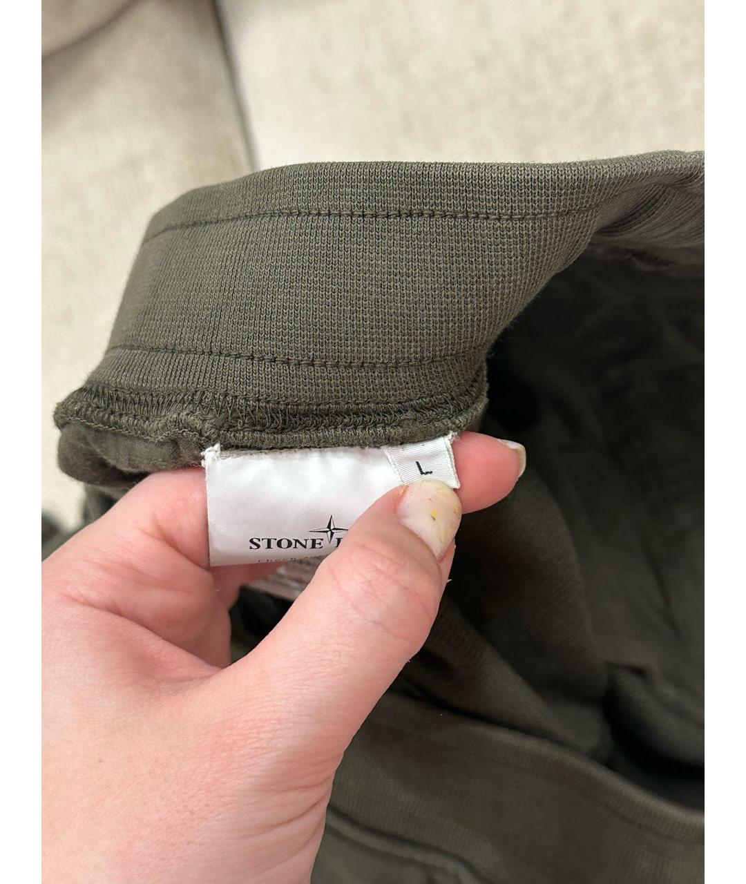 STONE ISLAND Хаки шорты, фото 4