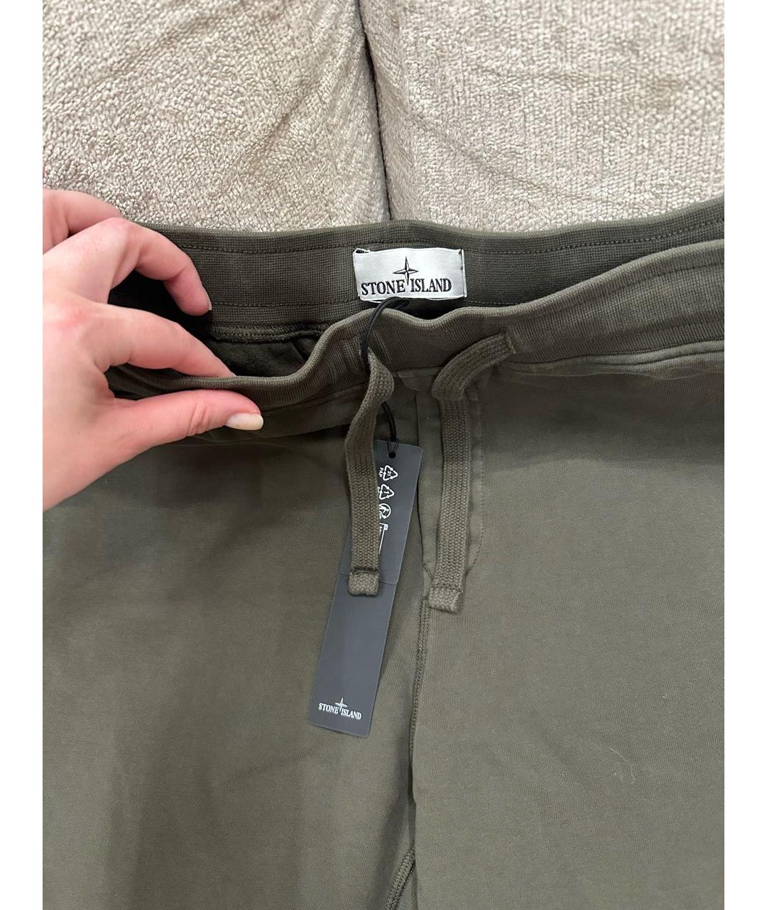 STONE ISLAND Хаки шорты, фото 3