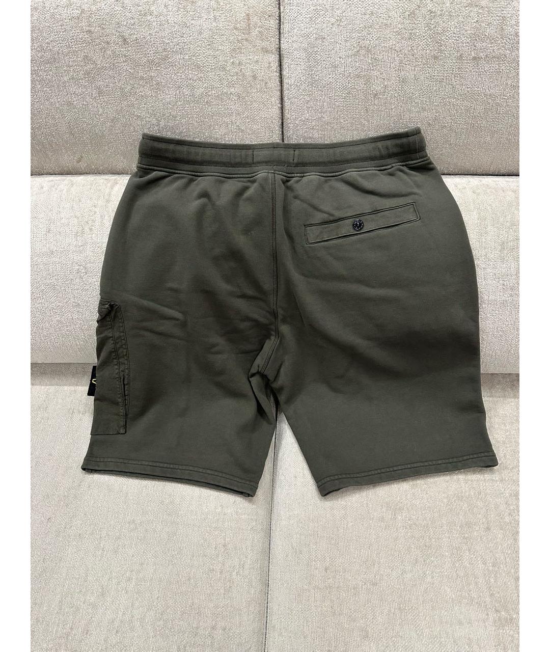 STONE ISLAND Хаки шорты, фото 7