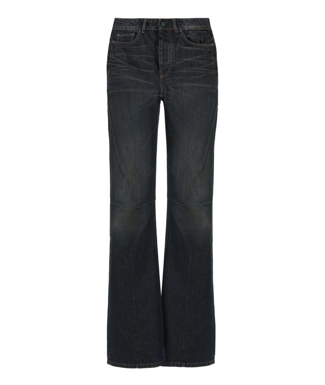 OUR LEGACY Синие хлопковые джинсы клеш, фото 1