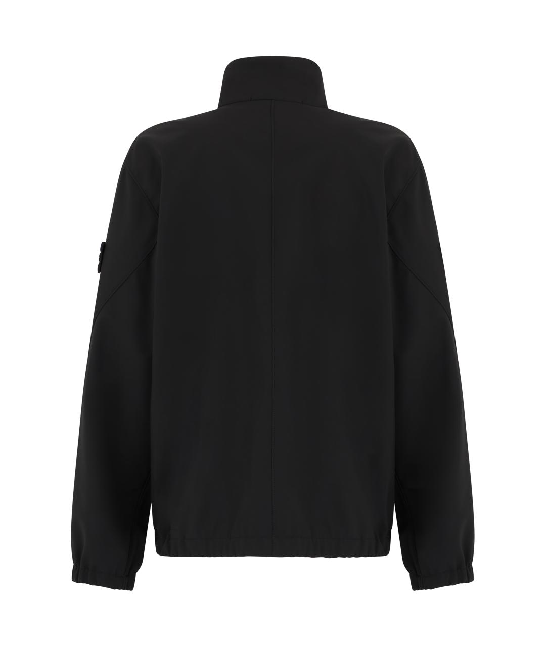 STONE ISLAND Черная полиэстеровая куртка, фото 2