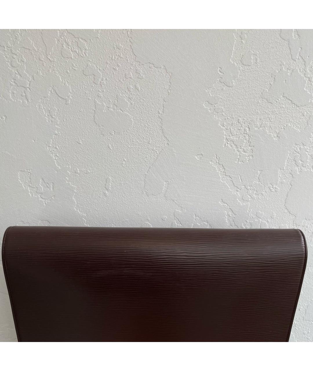 LOUIS VUITTON Коричневая кожаная сумка тоут, фото 5