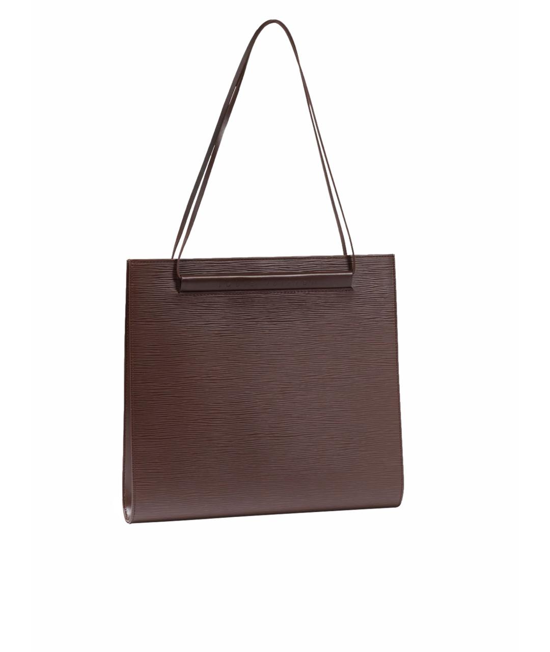 LOUIS VUITTON Коричневая кожаная сумка тоут, фото 1