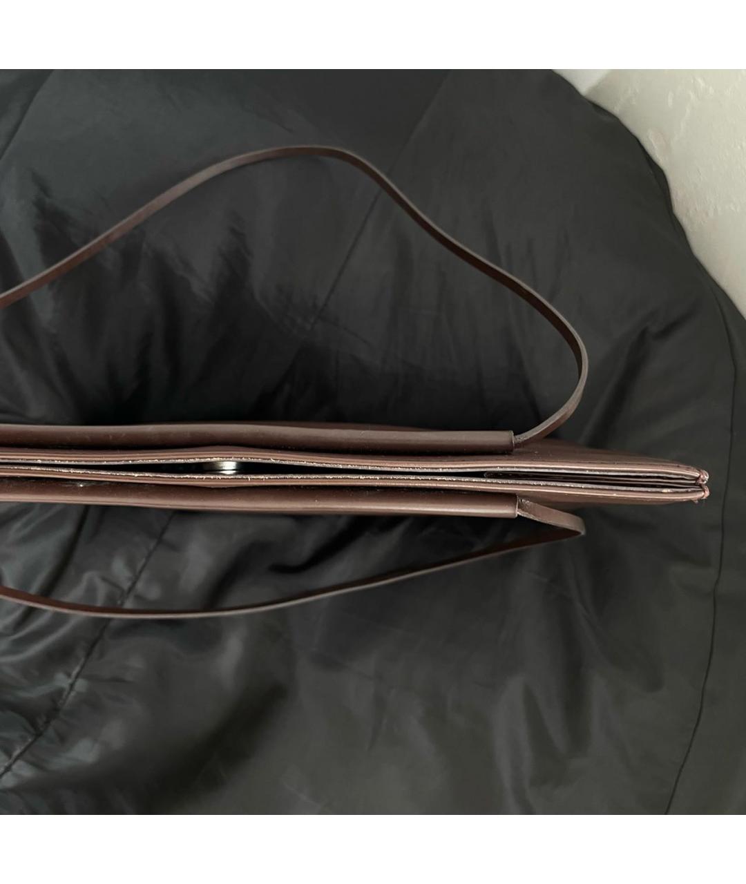 LOUIS VUITTON Коричневая кожаная сумка тоут, фото 8