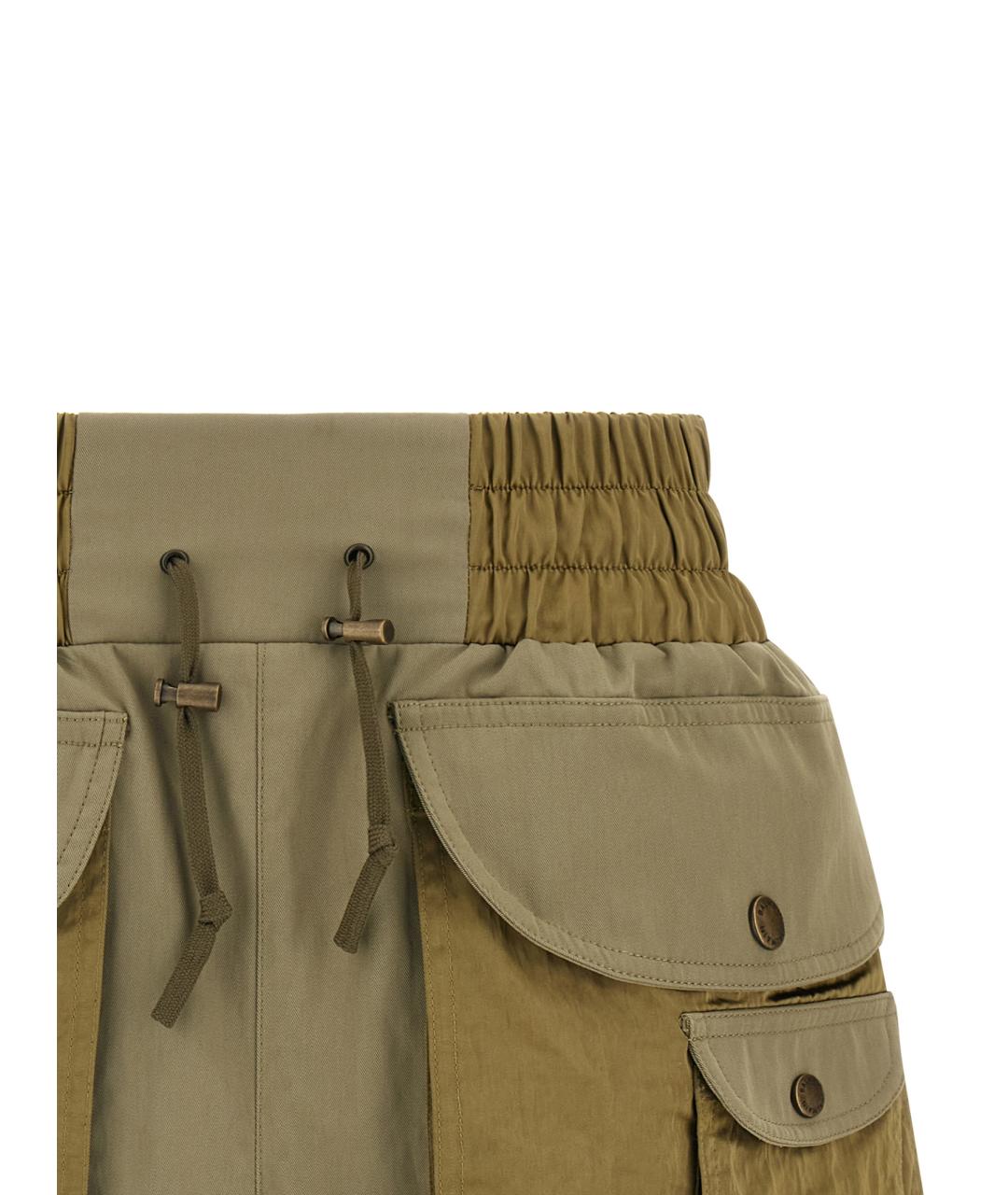 BALMAIN Зеленые хлопковые шорты, фото 3