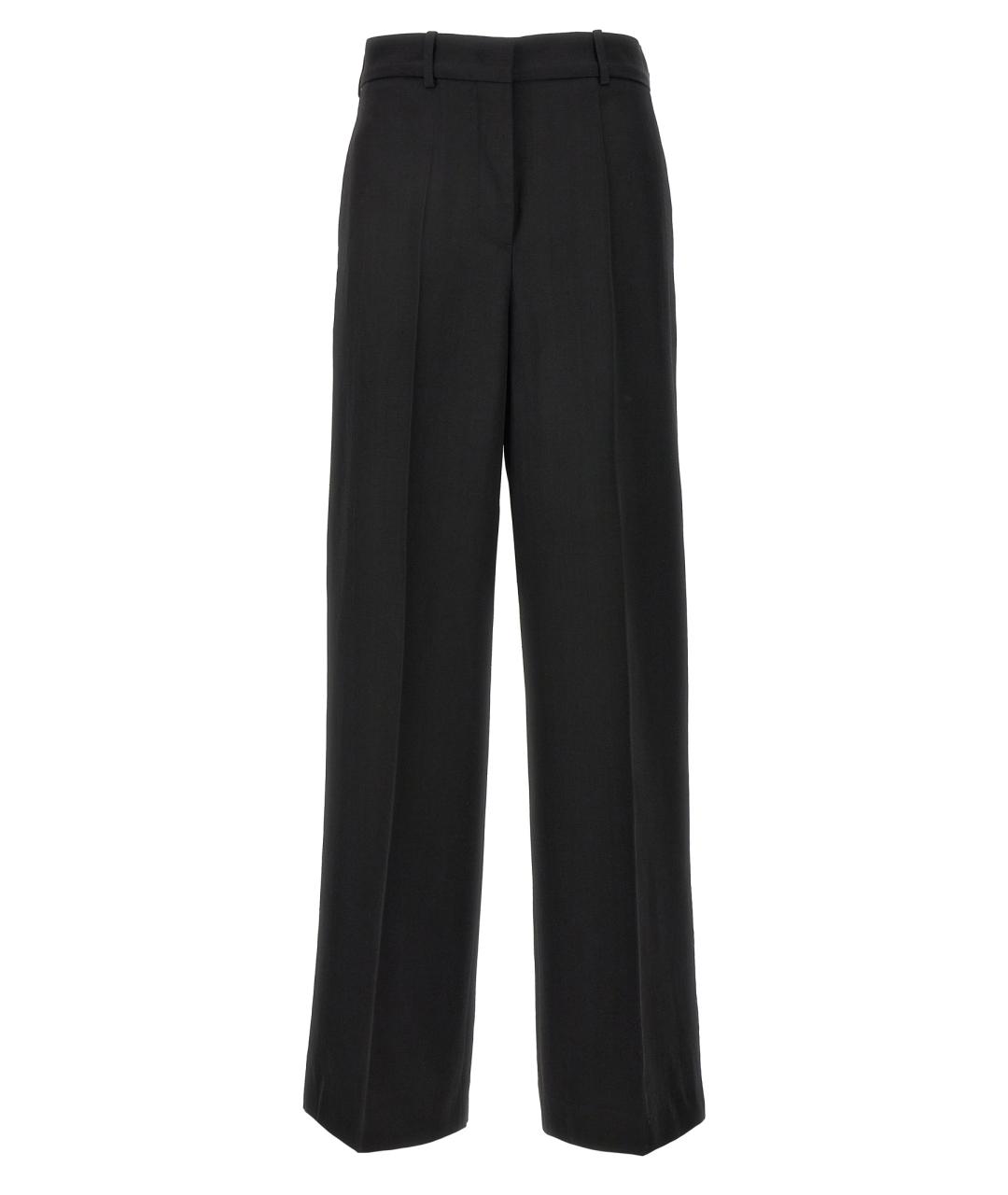 JIL SANDER Черные вискозные брюки широкие, фото 1