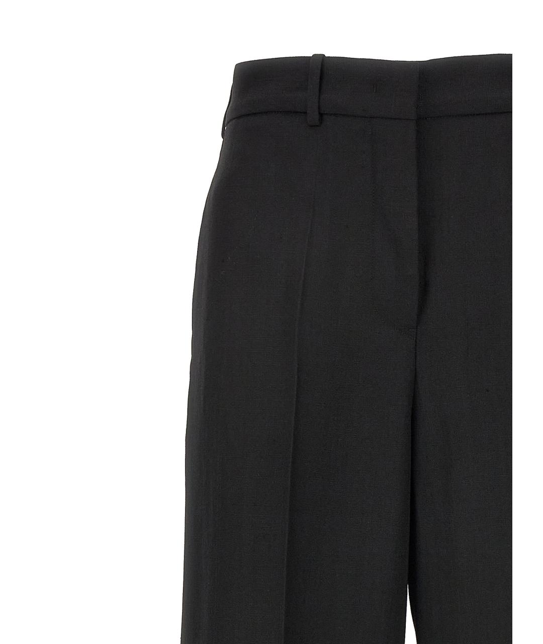 JIL SANDER Черные вискозные брюки широкие, фото 3