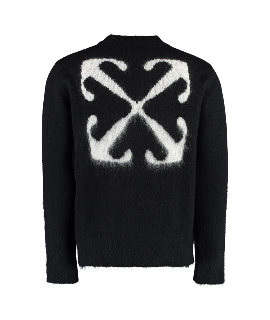 OFF-WHITE Черный шерстяной джемпер / свитер, фото 2