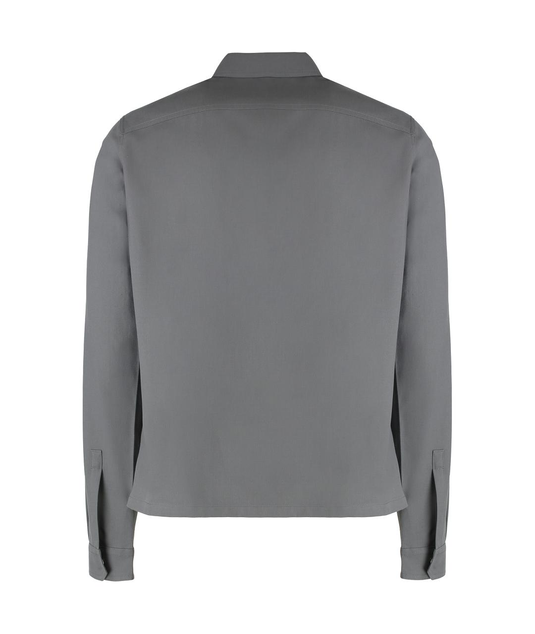 RICK OWENS Серая кэжуал рубашка, фото 2