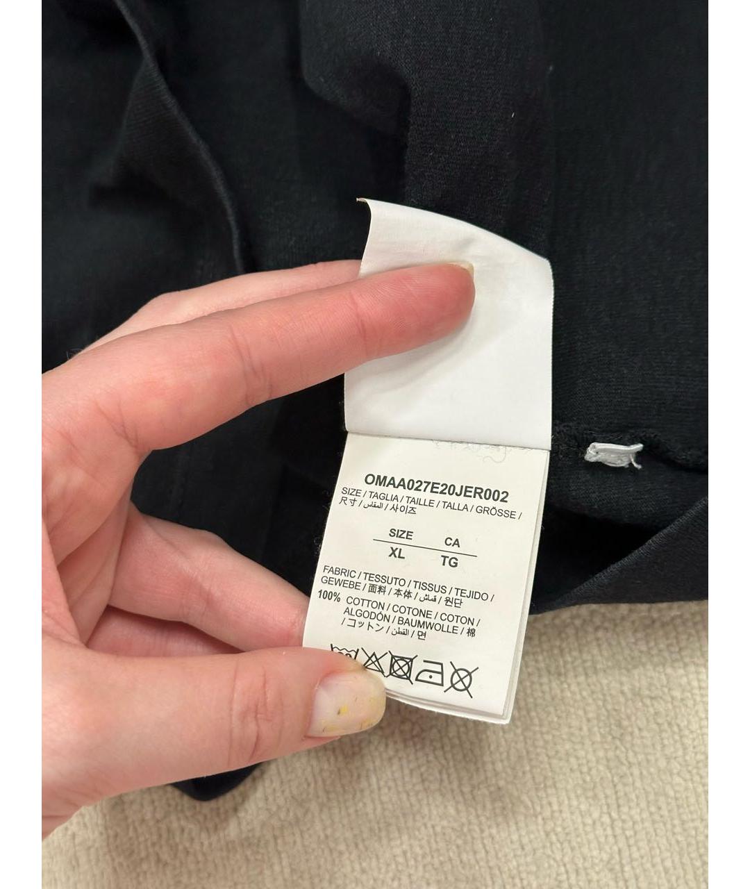 OFF-WHITE Черная футболка, фото 6