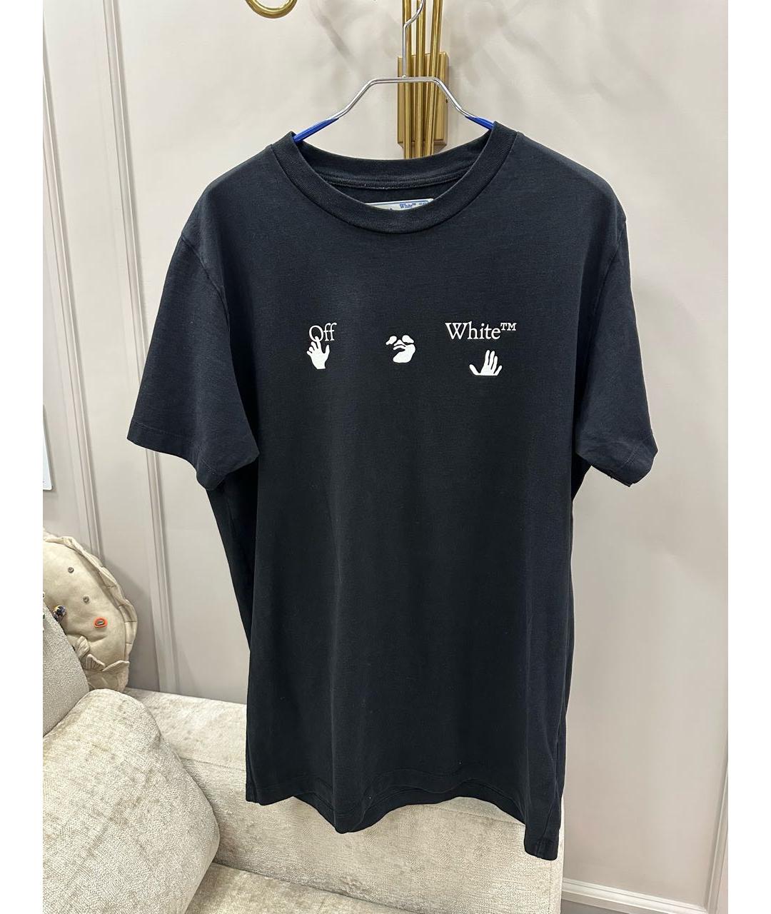 OFF-WHITE Черная футболка, фото 8