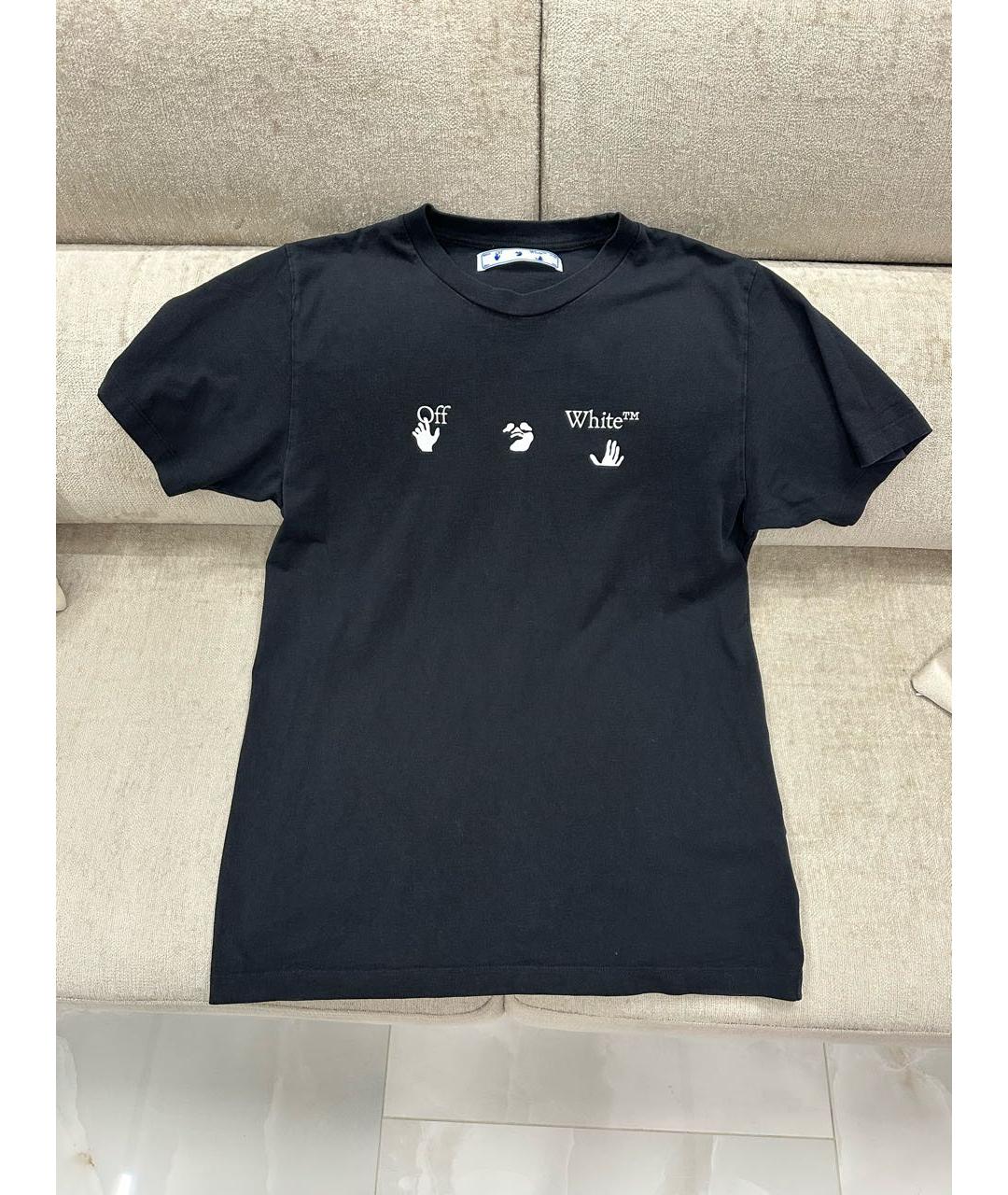 OFF-WHITE Черная футболка, фото 2