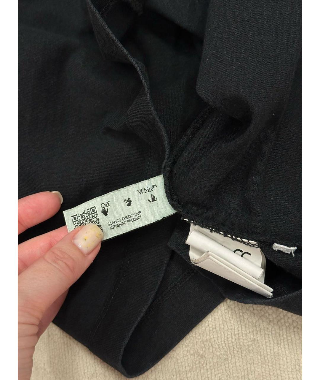 OFF-WHITE Черная футболка, фото 4