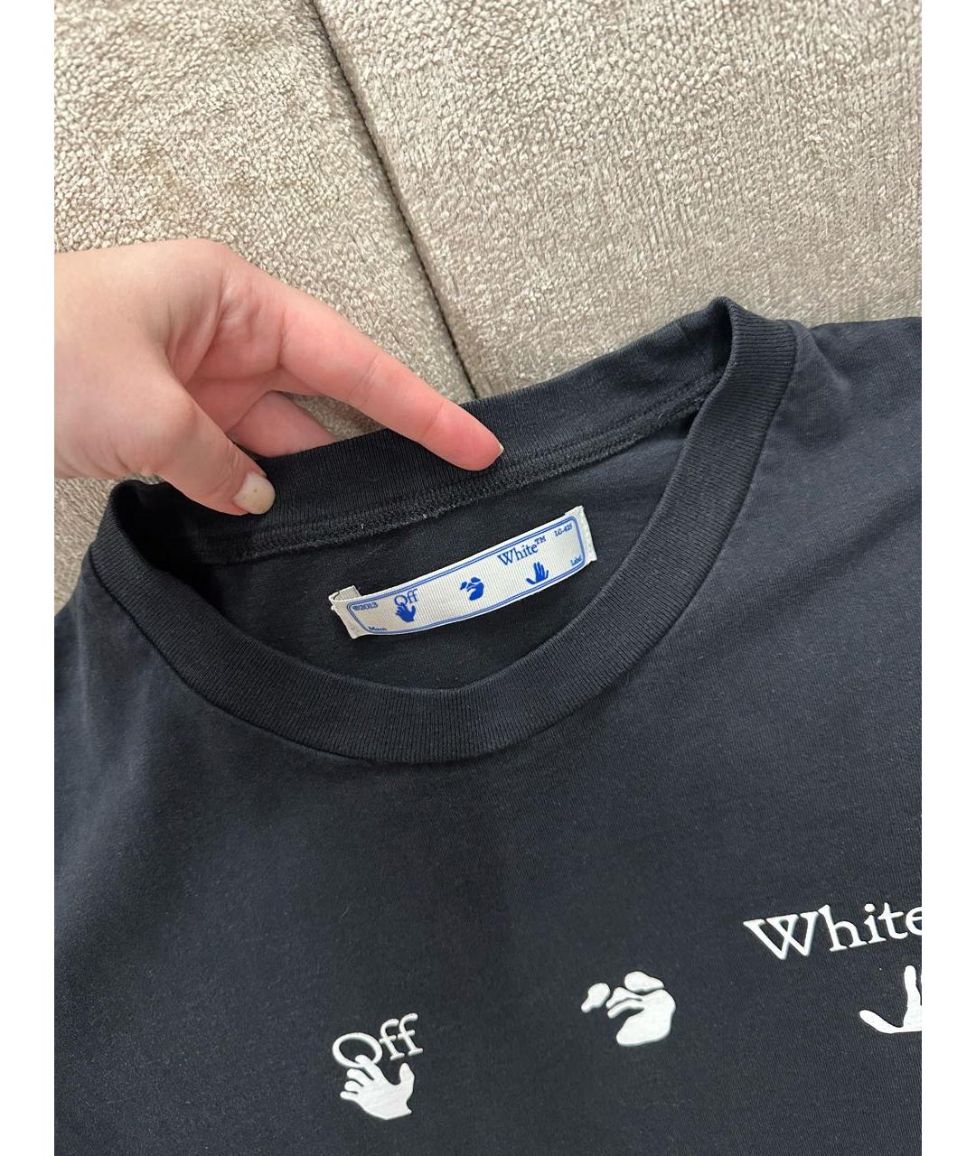 OFF-WHITE Черная футболка, фото 3