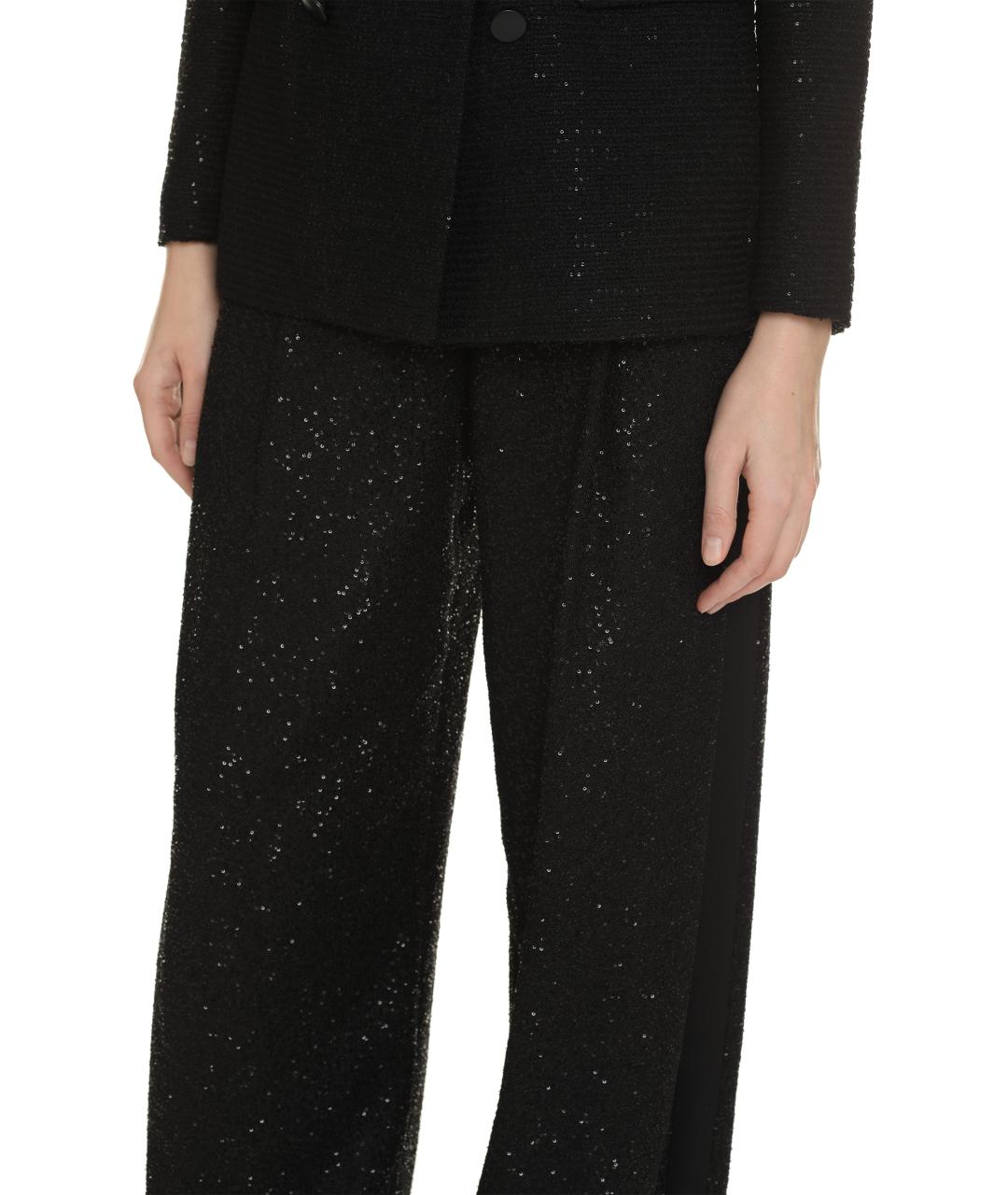MAX MARA Черные вискозные прямые брюки, фото 5