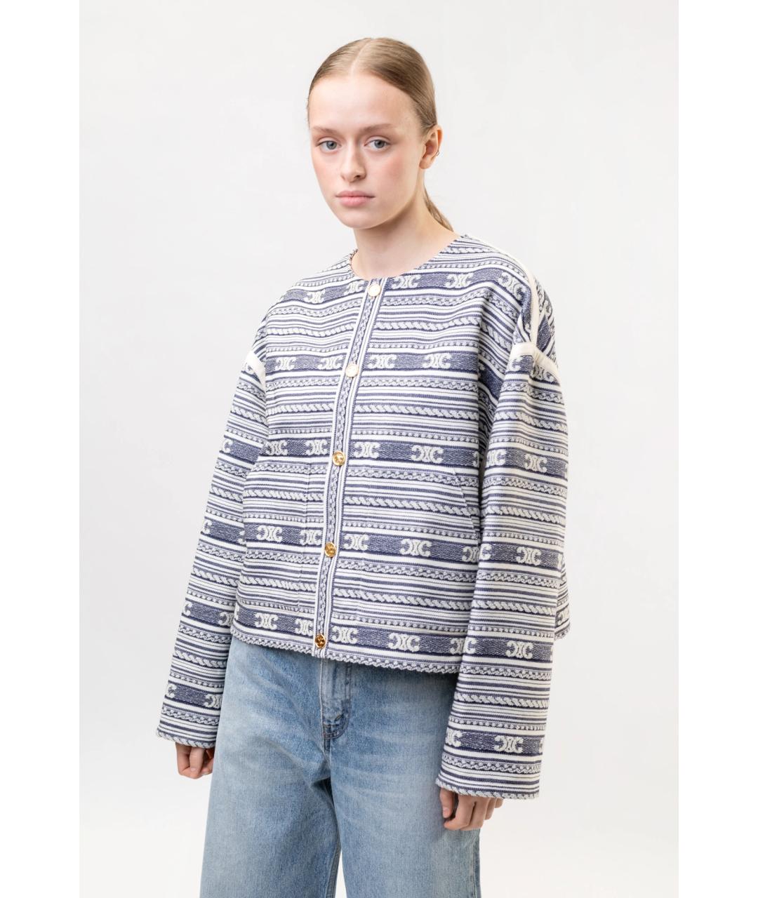 CELINE Синяя шерстяная куртка, фото 3