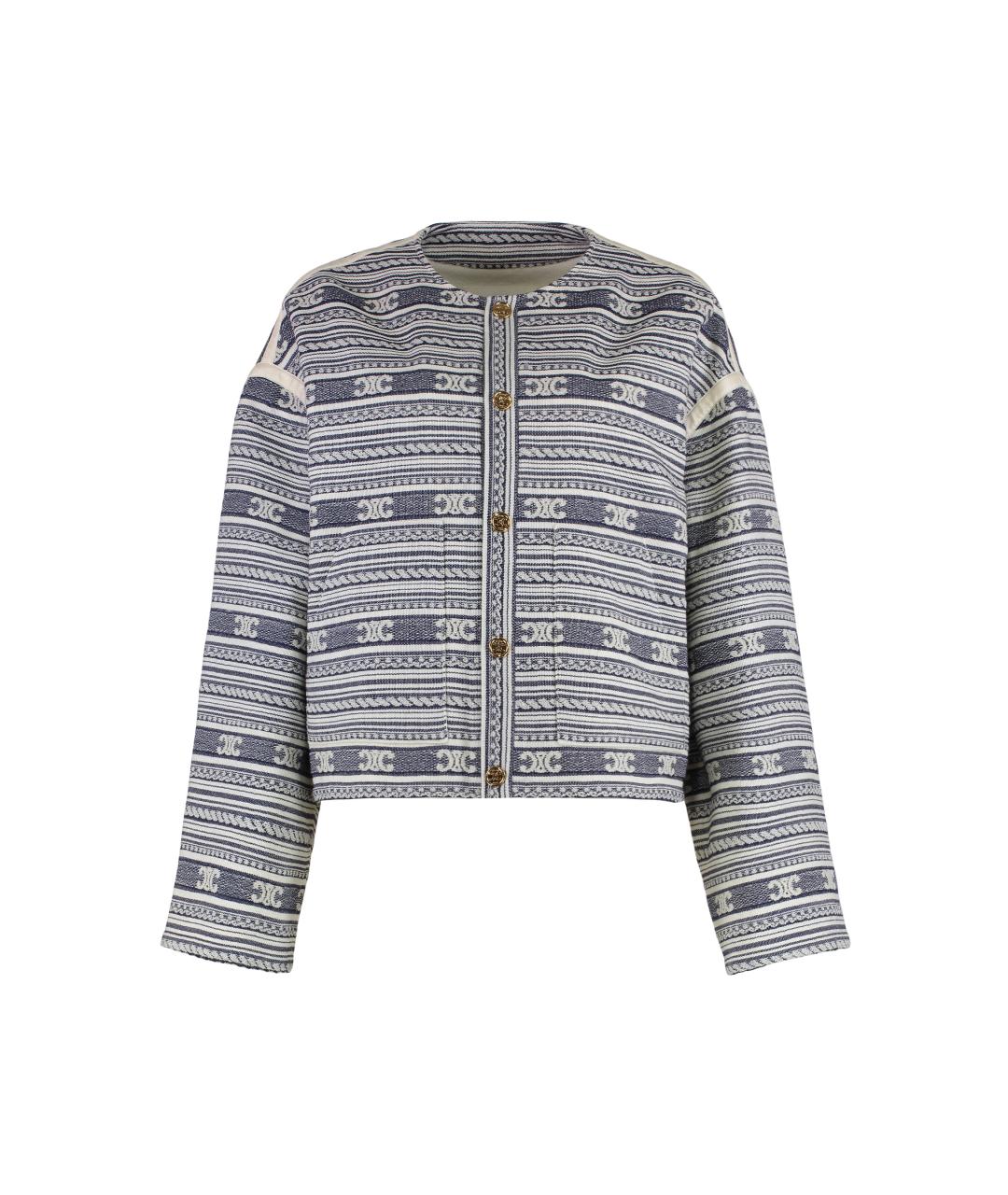 CELINE Синяя шерстяная куртка, фото 1