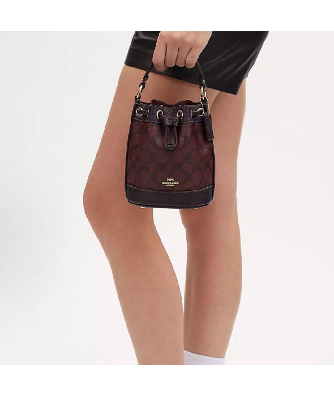 COACH Бордовая сумка через плечо, фото 5