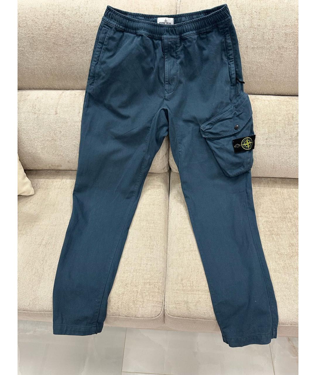 STONE ISLAND Синие повседневные брюки, фото 9