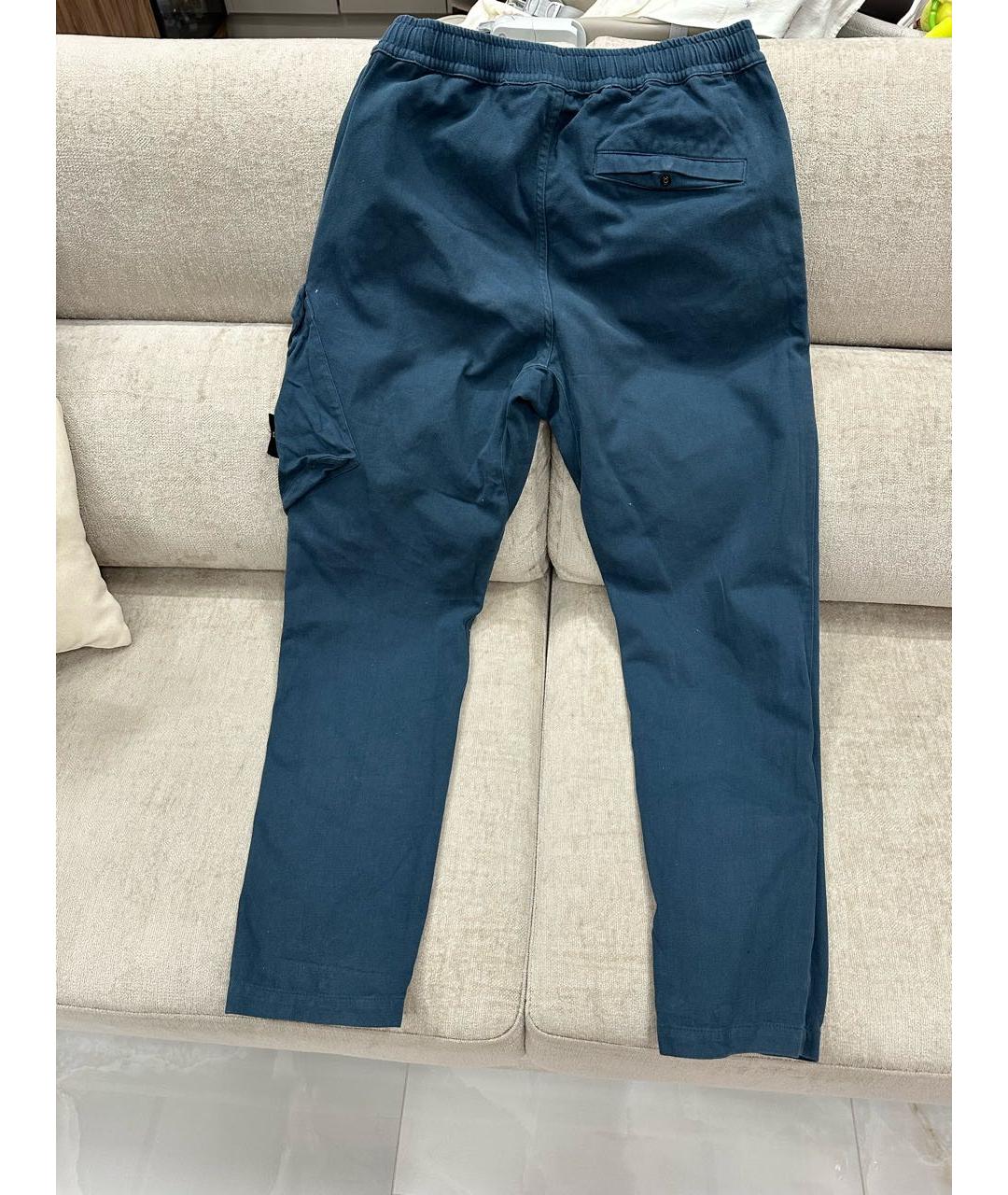 STONE ISLAND Синие повседневные брюки, фото 5