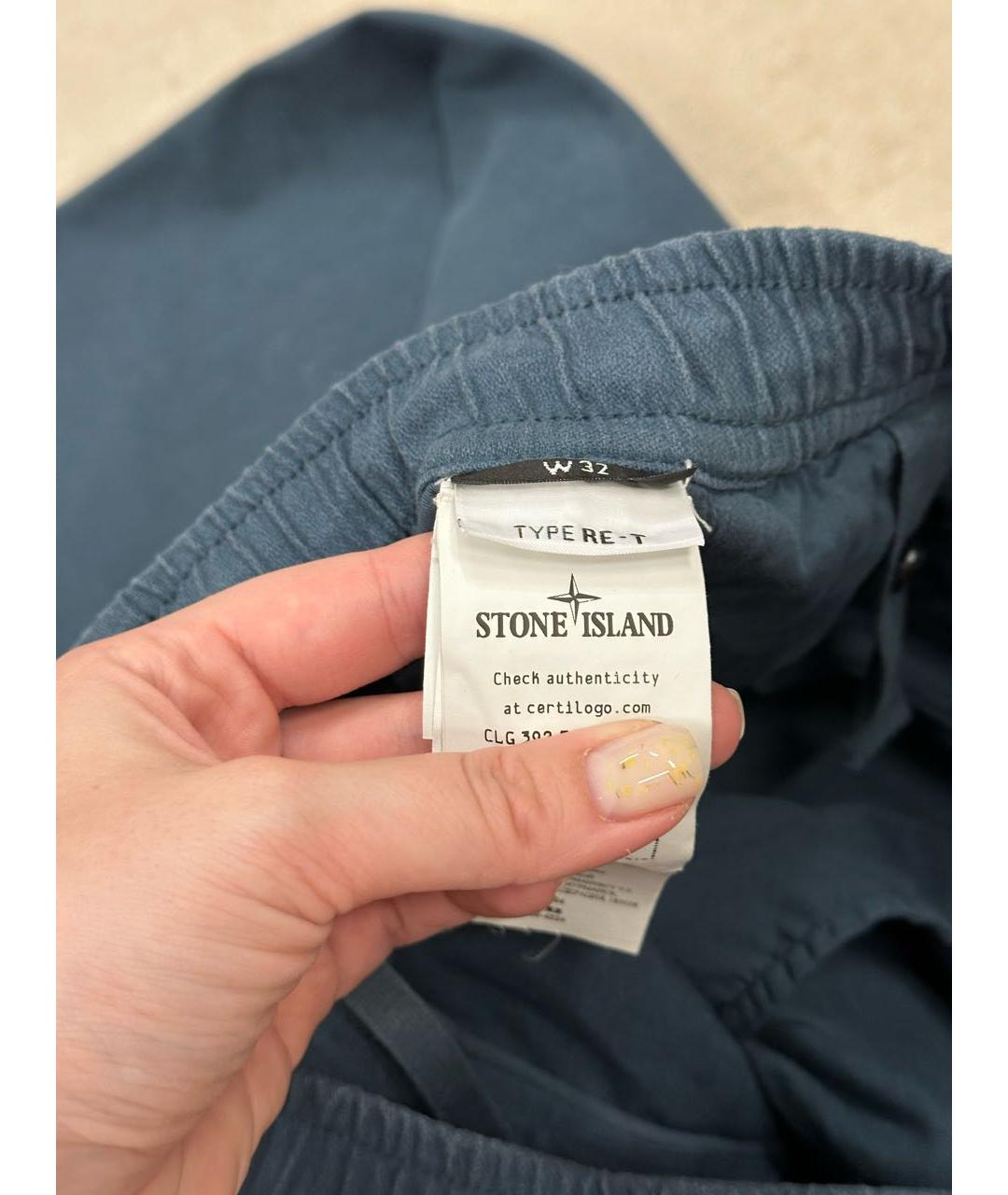 STONE ISLAND Синие повседневные брюки, фото 7