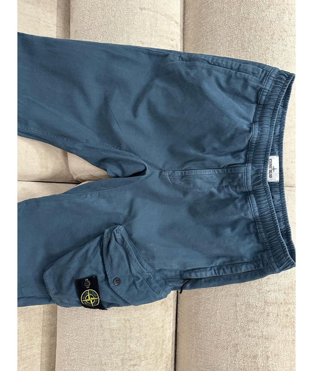 STONE ISLAND Синие повседневные брюки, фото 2