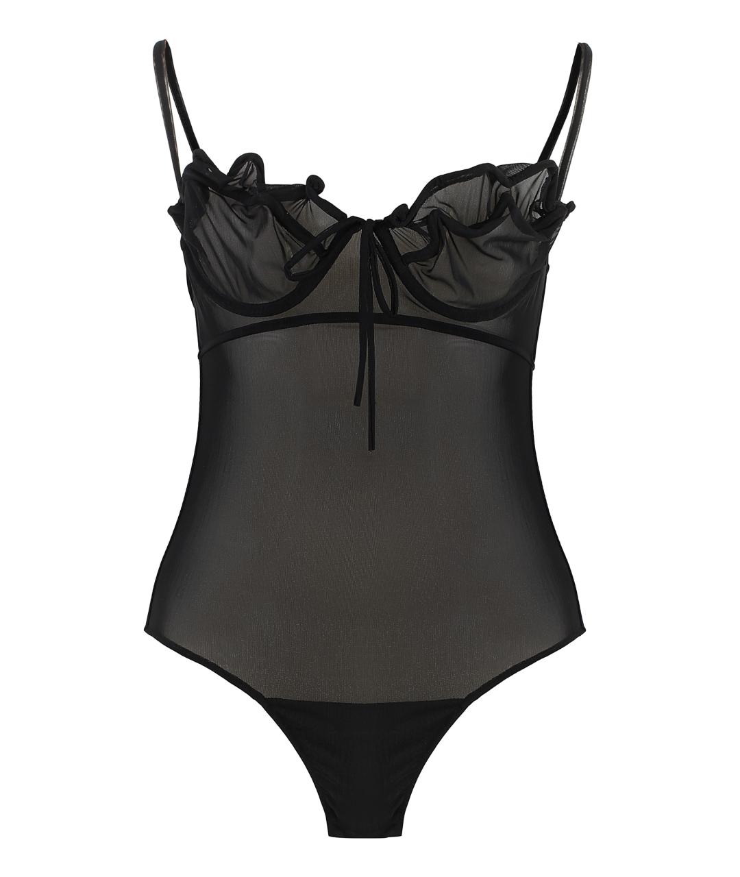 Y/PROJECT Черное полиамидовое боди, фото 1