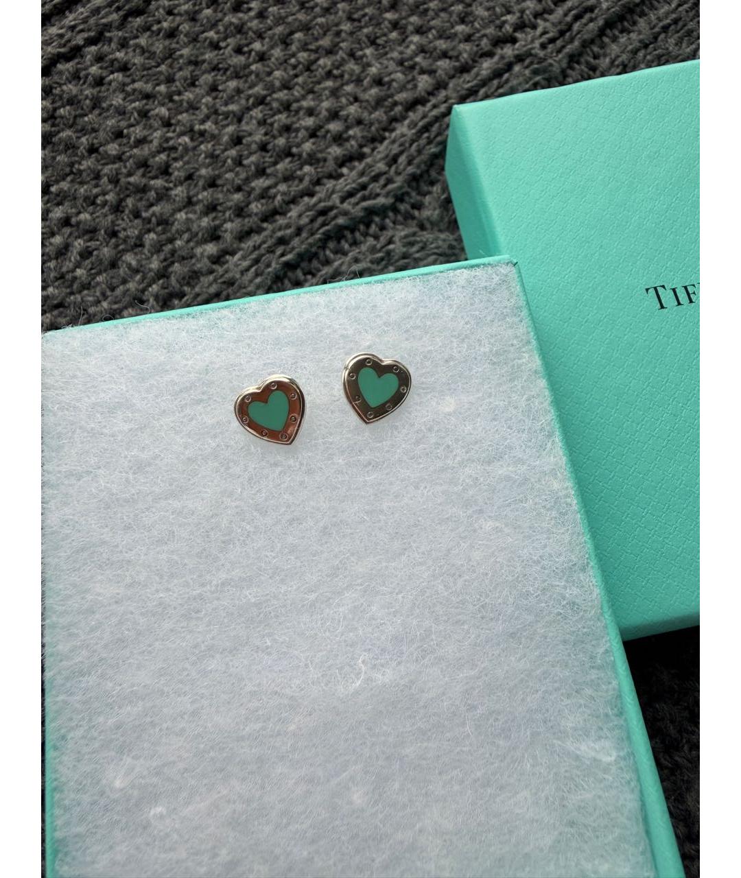 TIFFANY&CO Голубые серебряные серьги, фото 3